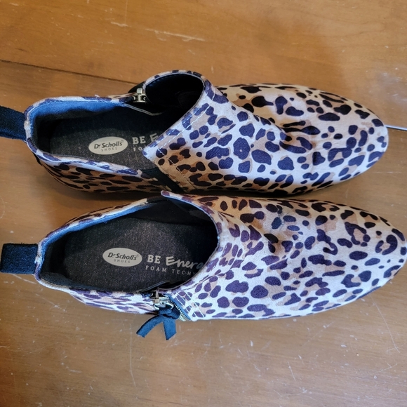 Dr. Scholl's Side Zip Leopard Print Ankle Boot with Black Sole Size 8 - Picture 8 of 9